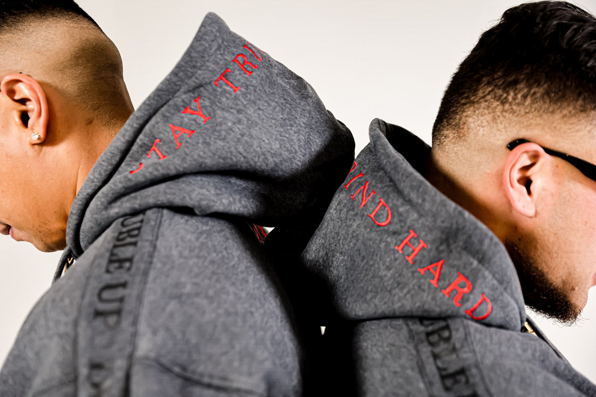 DUA 2.0 Tracksuit - Deep Grey & Red