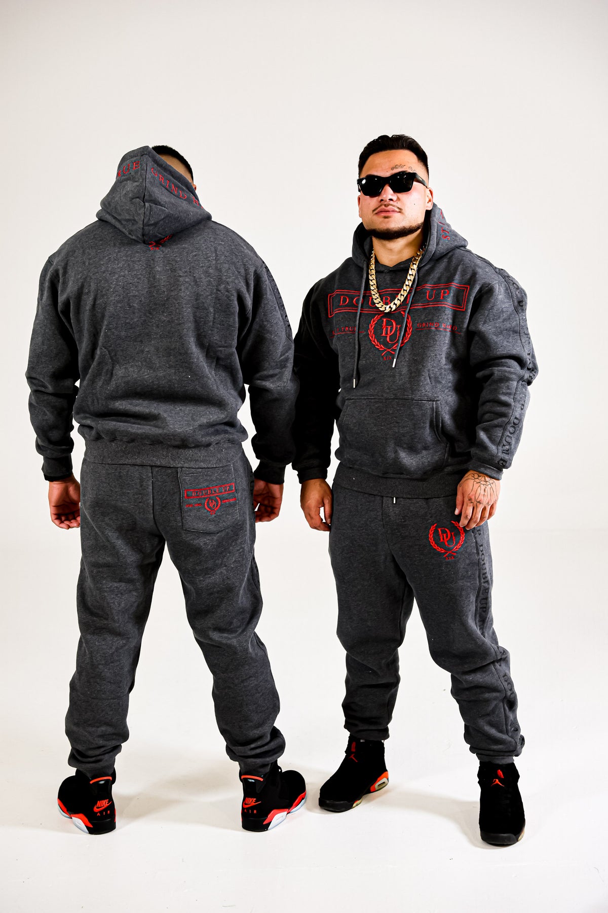 DUA 2.0 Tracksuit - Deep Grey & Red