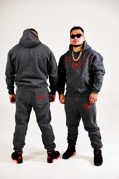 DUA 2.0 Tracksuit - Deep Grey & Red