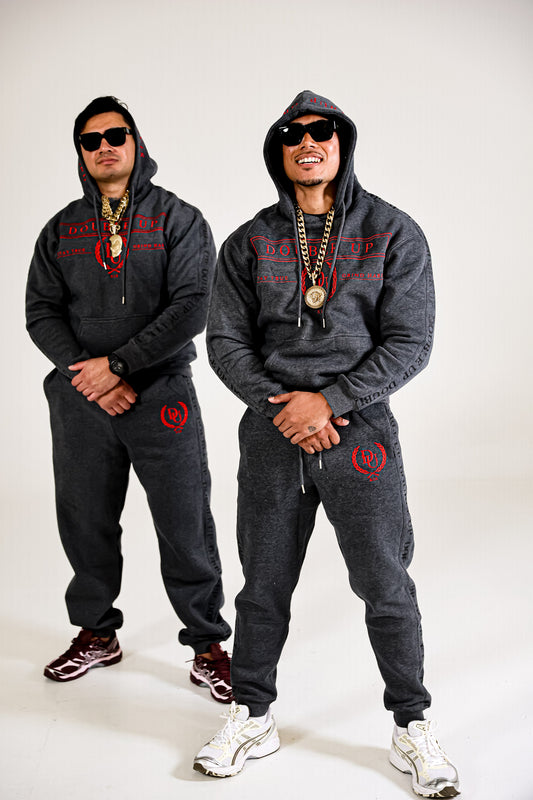 DUA 2.0 Tracksuit - Deep Grey & Red